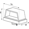Dessin technique de Éclairage plaque d’immatriculation pour EUROCARGO/EUROTECH 100