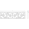 Universeller Kennzeichenhalter mit integriertem LED-Licht 12 – 30 V Technische Zeichnung von Universeller Kennzeichenhalter mit integriertem LED-Licht 12 – 30 V 100