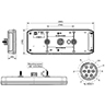 Technische Zeichnung von Rechtes LED-Rücklicht 24 V mit Dreieck ECOLED 3 100
