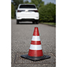 Utilisation de Cônes signalisation en caoutchouc et PVC 500