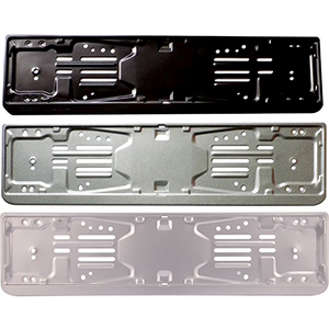 Customisable flat rear license plate holder in steel or aluminium