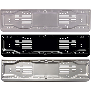 Gewölbter hinterer Kennzeichenhalter, personalisierbar aus Stahl oder Aluminium