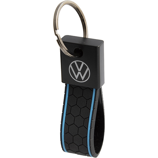 Porte-clés en métal noir opaque