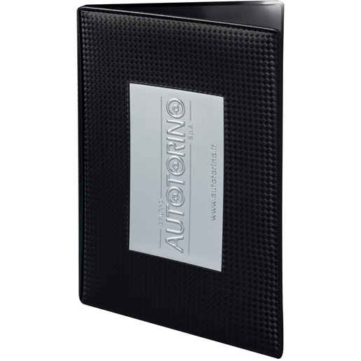 Dokumentenmappe 2 Klappen Carbon 13x19 cm