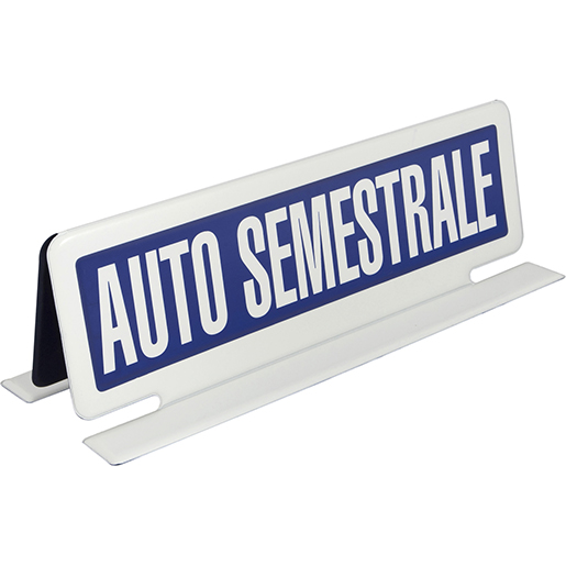 Cartello magnetico AUTO SEMESTRALE per esposizione veicoli