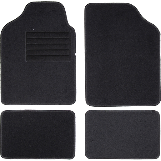 TAPIS VELOURS NOIR GR2 4 PCES