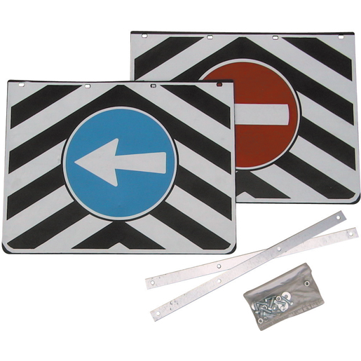 Paire de garde-boue flèche et interdiction