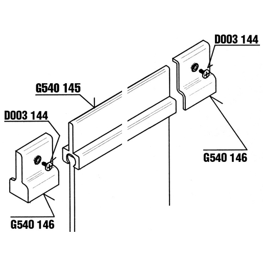 Dessin technique de ARRET DE BAVETTE 100