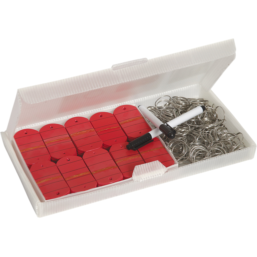 ETIQUETTE PORTES CLE ROUGE 200 PC