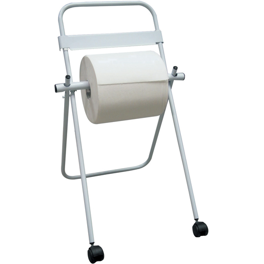 Industrieller Rollenhalter auf Ständer mit Rädern