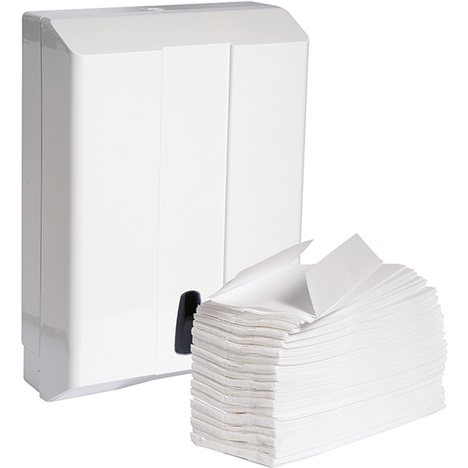 Dispenser a parete per carta asciugamani piegata a C