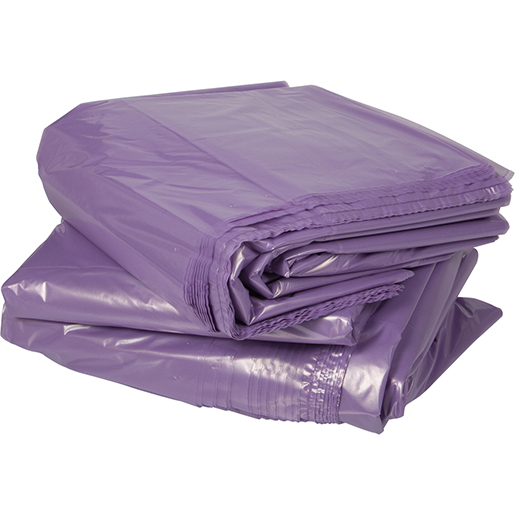 Sacco in polietilene viola per rifiuti 85x110 cm 100 pezzi Sacco in polietilene viola per rifiuti 85x110 cm 100 pezzi