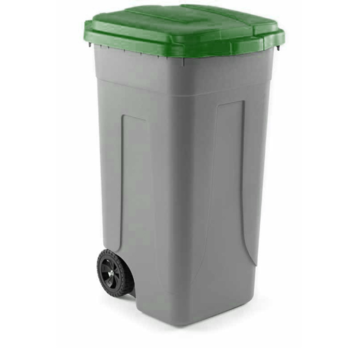 Müllkübel 100L Grün/Alu