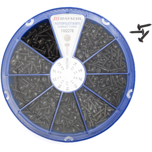 Surtido de tornillos autorroscantes galvanizados negro cabeza abombada baja falsa arandela huella TORX