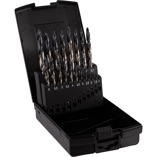 Ensemble de forets pour métaux STEP DIN 338 19 pièces Ø 1 - 10 mm