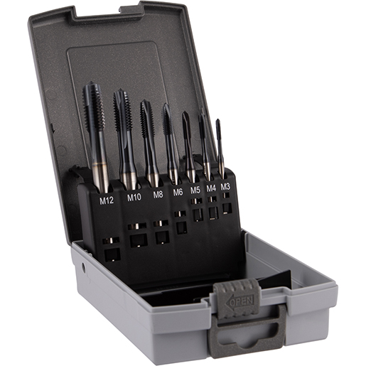 Jeu PREMIUMLINE Tarauds machine TiAlN DIN371B HSSE 7 pièces