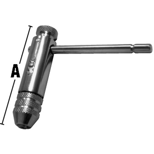 Technische Zeichnung von UNI-WINDEISEN MIT RATSCHE KURZ 3-10 100