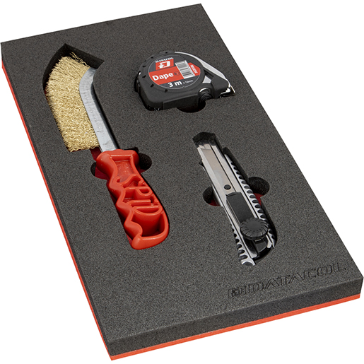 Kit spazzola flessometro e cutter per carrello M305460