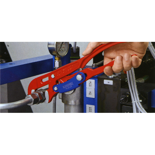 Verwendung von Rohrzange mit "S" Backen 420mm 500