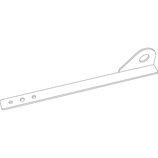 Technische Zeichnung von Flache Unterdachhalterung für Sicherheitsleine 100