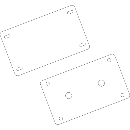 Technische Zeichnung von BAUSATZ VARESE-SCHLIESSBLECH 100