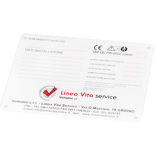 Identifikationsschild für Lebenslinie