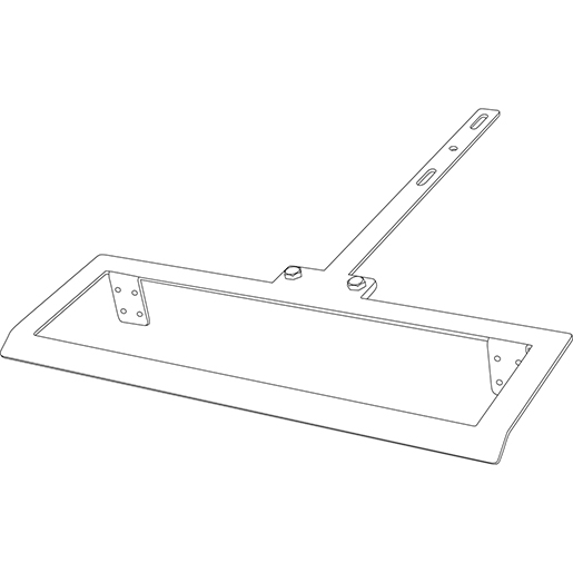 Technische Zeichnung von VERZINKTER DACHLEITERHAKEN 100