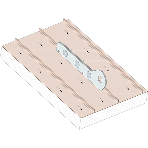 Technische Zeichnung von Einzelner Crimpankerpunkt für Lebenslinien Typ A 100