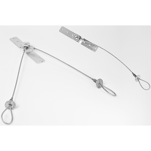 Flexible eye bolt hook for lifeline systems type A