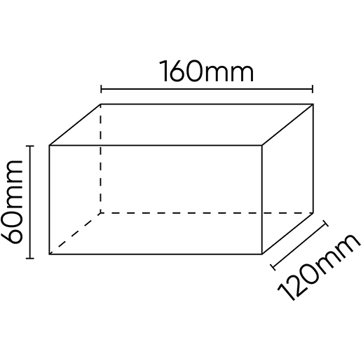Dibujo técnico de Taco para elevado 160x120x60 100