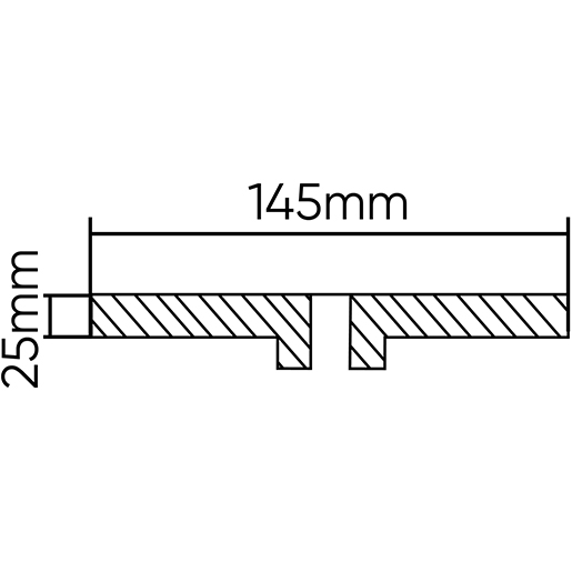 Dibujo técnico de Taco elevador OMCN 145mm 100