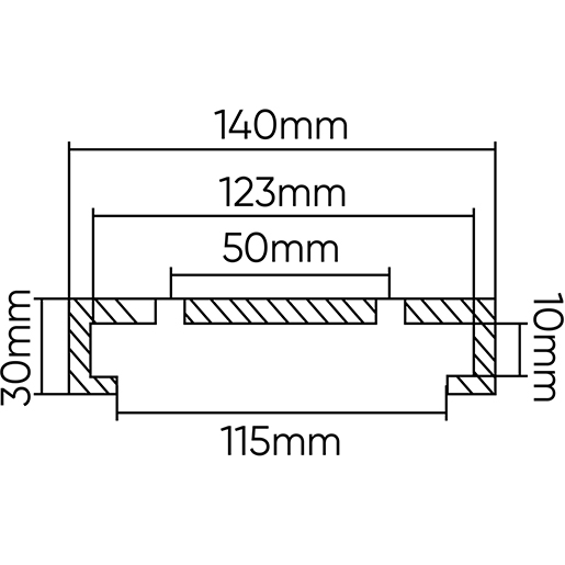 Detalle de Taco para elevador Twin y Busch 140x30mm 305