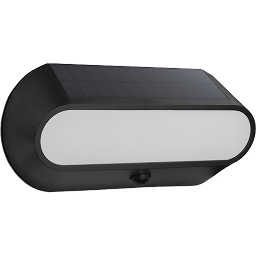 WANDLEUCHTE OVAL LED-SOLARMODUL 5W SCHW. WANDLEUCHTE OVAL LED-SOLARMODUL 5W SCHW.