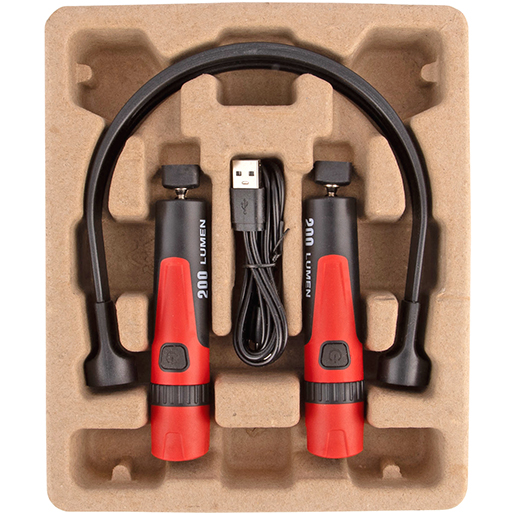 Tragbare Nacken-LED-Taschenlampe 400 lm Inhalt der Tragbare Nacken-LED-Taschenlampe 400 lm 200