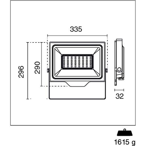 STRAHLER SMILE 150W Technische Zeichnung von STRAHLER SMILE 150W 100