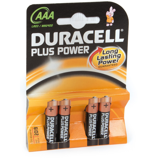 PILA DURACEL PLUS LR03 4 PCS