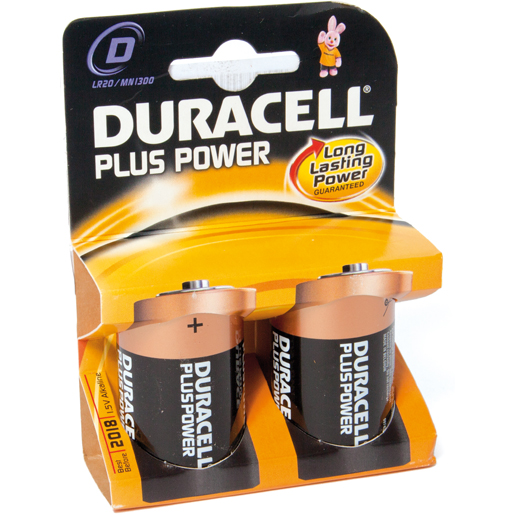 PILA DURACEL PLUS LR20 1,5 V 2 PCS