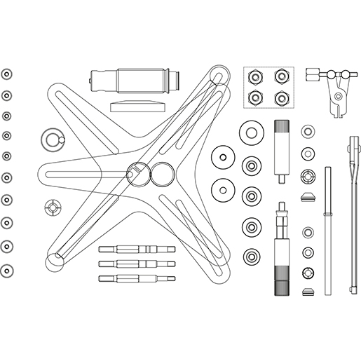 Disegno tecnico di SET CENTRAGGIO FRIZIONE SAC 105