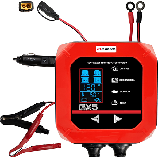 Elektronisches Ladegerät GX5 für 12 V Fahrzeuge Elektronisches Ladegerät GX5 für 12 V Fahrzeuge