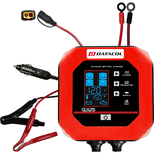 Caricabatterie elettronico GX15 per veicoli 12 – 24 V