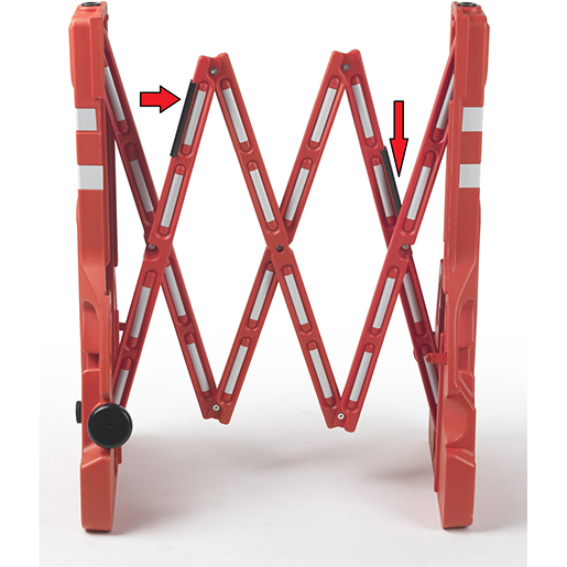 Détail de BARRIÈRE EXTENSIBLE EN PVC HAUTE VISIBIL 305