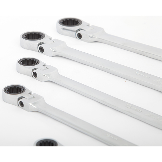 Dettaglio di Set di chiavi lunghe a doppio snodo in cromo vanadio 5 pezzi 300