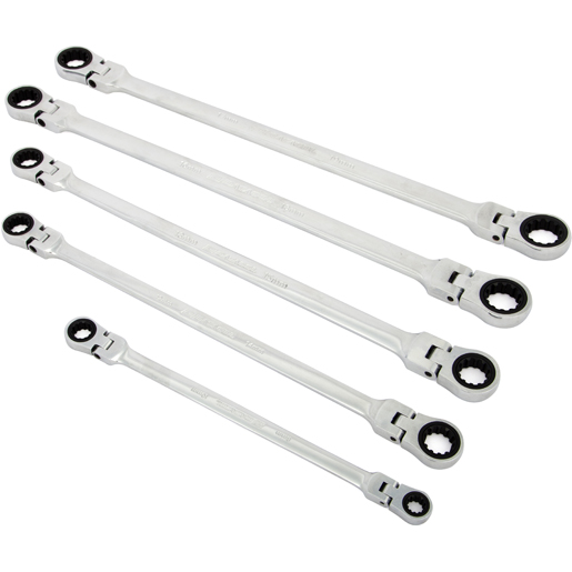 Dettaglio di Set di chiavi lunghe a doppio snodo in cromo vanadio 5 pezzi 320