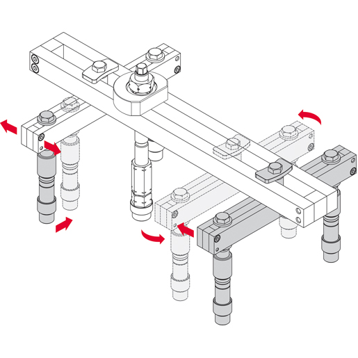 Dessin technique de Kit universel d’extraction pour injecteurs 100