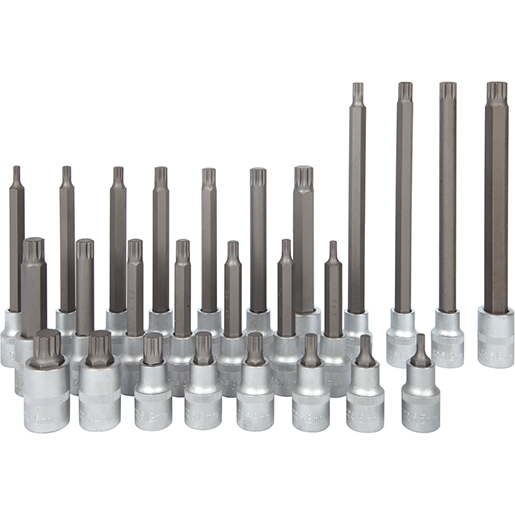 Set chiavi bussola maschio a profilo XZN 1/2 26 pezzi