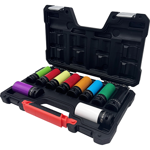 Detalle de Kit de 10 vasos impacto de 1/2" especial extracción ruedas 305