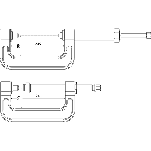 Disegno tecnico di Telaio pressa a C 100