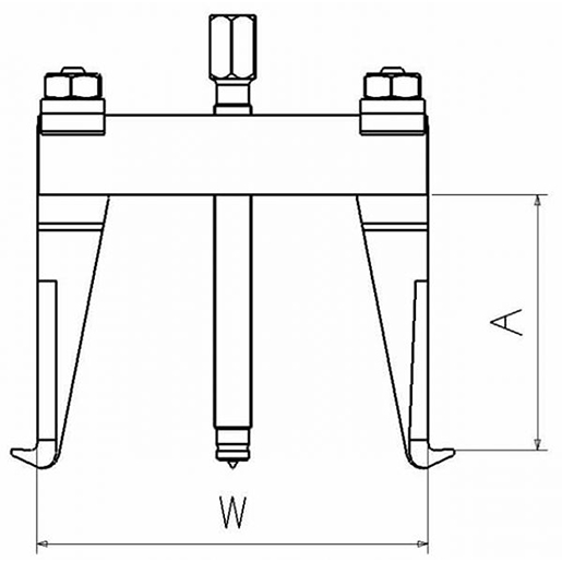 Detalle de Extractor de 2 patas rígidas 300