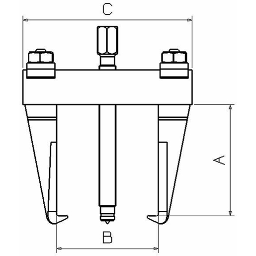 Detalle de Extractor de 2 patas rígidas 305