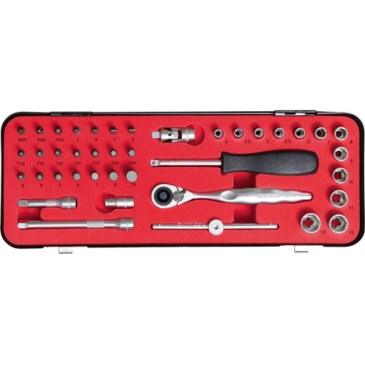 Detalle de JUEGO LLAVES VASO 1/4 40 PZ. 305